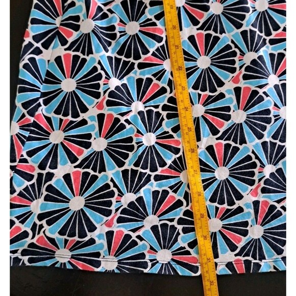 Crown & Ivy Women’s Large Midi Dress Mid Red White Blue Black Colorful Floral - Picture 5 of 6